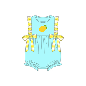 Bán Sỉ Bộ Quần Áo Bé Trai Smocked Bộ Quần Áo Bé Trai Thêu Chanh Tùy Chỉnh - Product Image 2