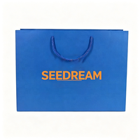 Sacs cadeaux en papier euro imprimés personnalisés avec logo, poignées en ruban de luxe, emballage boutique