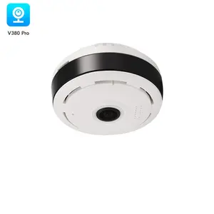 V380鱼眼摄像机5MP wi-fi全景广角360度网络闭路电视用于仓库中的VR摄像机