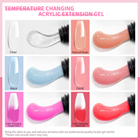 Gel UV/LED thermique à changement de couleur pour extension d'ongles, marque privée OEM, pour nail art