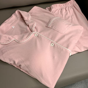 Pyjama doux en soie de lait respirant personnalisable pour femmes livraison rapide par lots vêtements de nuit en tissu tricoté - Product Image 2