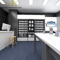 Aménagement intérieur personnalisé pour boutique de téléphonie mobile, mobilier d'exposition de téléphones portables, vitrine numérique en verre avec éclairage LED