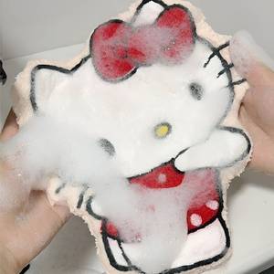 Serviettes de toilette en gros KT Cartoon, type suspendu, pour cuisine et salle de bain, chiffon absorbant double couche, épais, doux et mignon - Product Image 4