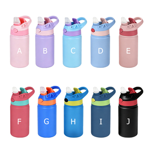 <span class=keywords><strong>Gobelet</strong></span> isotherme de 12 oz en acier inoxydable avec revêtement poudré, personnalisable, avec bouchon à clapet, pour enfants, modèle Bounce - Product Image 1