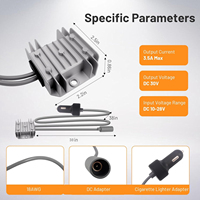 Adaptateur secteur 12V 12-24V 30V 3.5A avec prise allume-cigare pour Starlink Mini, résistant à l'eau, protection contre les courts-circuits, pour camping-car et voiture