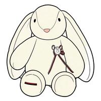 Peluche Lapin Personnalisable Adorable avec Cœur, Jouet Doux et Confortable, Certifié CPC OEM CE ODM