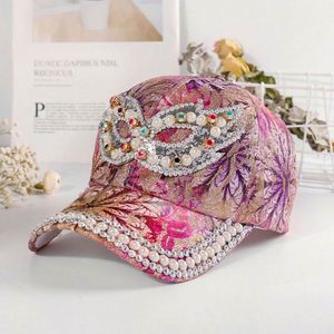 Wholesale Original Bling Women Rhinestone Baseball <b>pink</b> Cap - Product Image 4
