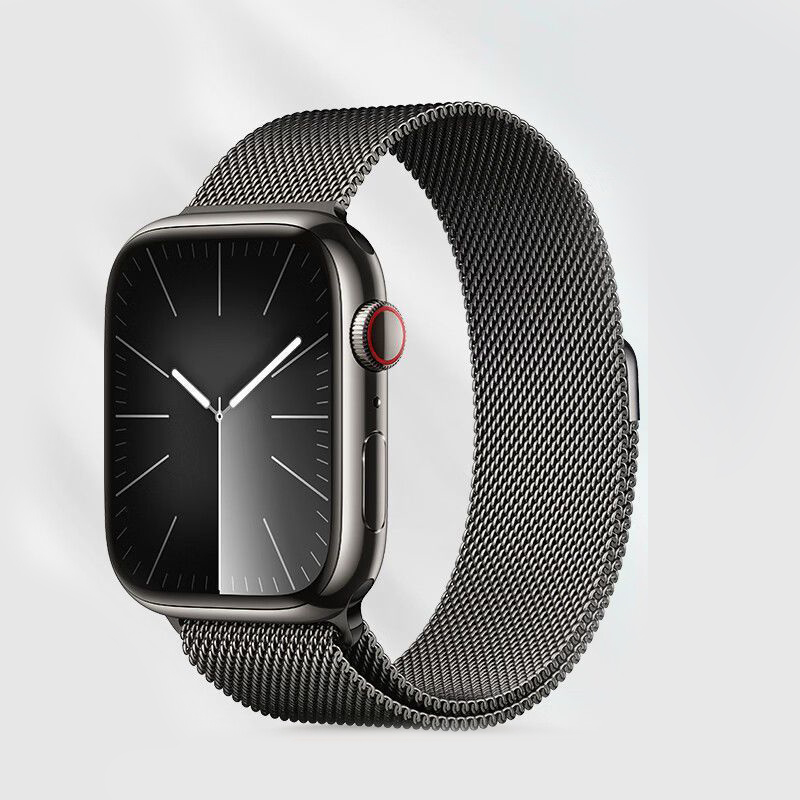 Смарт-часы A-p-ple Watch Series 10 S10/9 -Ap-ple нержавеющая сталь металлический тканый ремешок 38 мм 45 мм 5 мм 46 мм