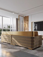 Canapé Chesterfield en cuir véritable de luxe postmoderne, mobilier haut de gamme pour villa, appartement de type T3 ou T4, idéal pour grands appartements modulaires.