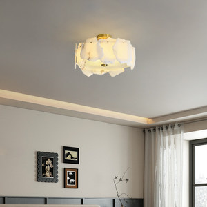 All Copper Marble <b>Ceiling</b> <b>Light</b> Led Surface Mounted For Bedroom Living Room Modern Minimalist Design - Product Image 2