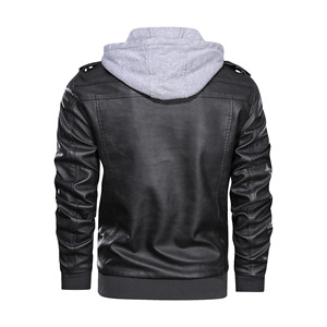 Giacca antivento invernale da uomo in pelliccia e pelle - Product Image 4