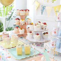NEWELL Assiettes jetables écologiques en papier pour pique-nique, vaisselle de fête pour enfants, assiettes à dessert et à gâteau pour anniversaire/Nouvel An