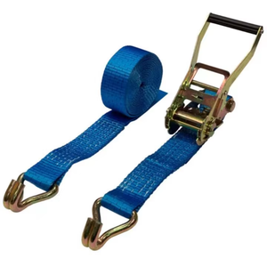 Sangle d'arrimage à cliquet robuste 5 tonnes avec poignée ergonomique, sangles inversées et crochet double-J pour le transport de marchandises - Product Image 2