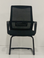 Chaise de bureau respirante en maille avec base en tube de fer, design classique, pour personnel de bureau, vente en gros