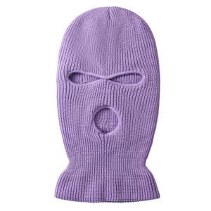 100% chapeau d'hiver bon marché en acrylique pour hommes et femmes, cagoule de vélo, filtre tricoté couverture intégrale, chapeau à 3 trous, masque de ski - Product Image 5