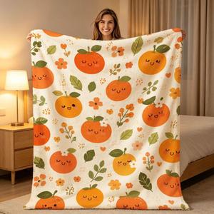 Floral Tropical Fruit Flannel <b>Blanket</b> Throw <b>Blanket</b> Nap <b>Blanket</b> <b>Super</b> <b>Soft</b> Machine Washable for Bed Sofa Couch Custom Print - Product Image 5