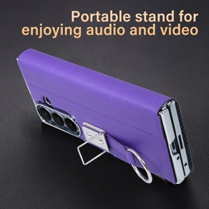Étui portefeuille en cuir à rabat pour <span class=keywords><strong>Samsung</strong></span> Z <span class=keywords><strong>Fold</strong></span> 7 6 5 4 <span class=keywords><strong>3</strong></span> avec film de protection en verre avant antichoc vente en gros - Product Image 5