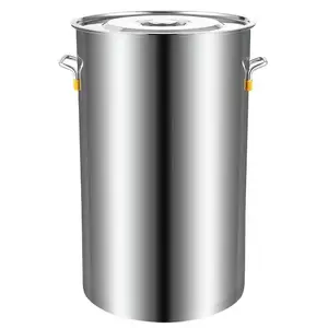 Commerciale multiple dimensioni di personalizzazione cucina pentole pentole 201 304 in acciaio inox stock pot con coperchio