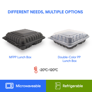 High Quality Disposable Microwavable Eco-friendly MFPP <b>Plastic</b> Food Containers 3 Compartments New Design Take Away Box with Lid - Product Image 4
