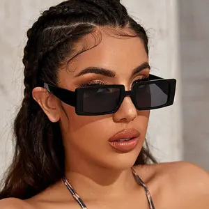 Mode versand bereit Small Square Retro Luxus Trendy Sonnenbrille Frauen Sonnenbrille