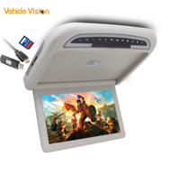 Monitor de Techo para Automóvil de 12.1 Pulgadas, Monitor Plegable Manual con Reproductor de DVD MP5