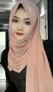 Hijab Patchwork con Stampa Fuochi d'Artificio per Donne Musulmane, Stile Arabia Saudita e Dubai, Sciarpa Islamica Turca per Uso Quotidiano - Product Image 4