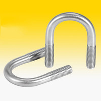 KAILUO Boulons en U et colliers de serrage pour tuyaux/selles en acier inoxydable 304, vis intégrées, grade 4.8, finition blanchie M6-M12