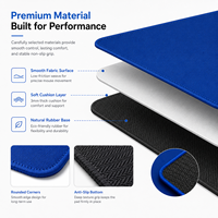 Tapis de souris personnalisé en gros avec logo, base en caoutchouc antidérapante, pour le gaming et le bureau, cadeau promotionnel d'entreprise