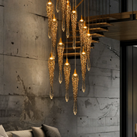 Lustre de luxe en laiton, design artistique en branches et vigne entièrement en cuivre, suspension LED 120 cm, lumière chaude 3000K, installation facile