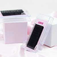 Extensions de cils individuelles classiques en volume russe 0,07, effet mat cachemire, marque privée, fournitures professionnelles