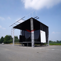 SINOSWAN ST80 33x20ft Remorque de scène hydraulique mobile avec pour concerts en plein air, carnaval, festivals, performances de spectacle de musique en direct
