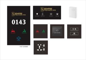 Placa de número de habitación LCD electrónica de Hotel con sistema DND con logotipo de Hotel personalizable Placa de puerta de Hotel - Product Image 3