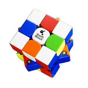 Cube de vitesse magnétique <span class=keywords><strong>GAN</strong></span> Swift Block 355S 3x3, 48 aimants, sans autocollants, rapide, fluide, classique, cube magique GAN355S, jeu de puzzle, jouets - Product Image 2