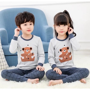 Set di Biancheria Intima Termica in Puro Cotone per Bambini e Bambine, <span class=keywords><strong>Pigiama</strong></span> Autunno Inverno <span class=keywords><strong>con</strong></span> Stampa Trendy, Abbigliamento per Casa - Product Image 4