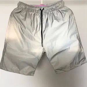 Night Light Shorts réfléchissants hommes femmes tout arc-en-ciel irisé été plage Hip Hop haute visible brillant clignotant pantalons courts