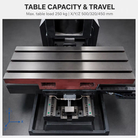Machine de fraisage CNC verticale miniature SHANDONG HUAWEI XK7124 de bonne qualité, à broche unique, avec rails linéaires taïwanais de haute précision