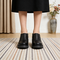 Chaussures compensées vintage de couleur unie de marque personnalisée 2025, chaussures de bureau pour femmes, conçues à la main, antidérapantes