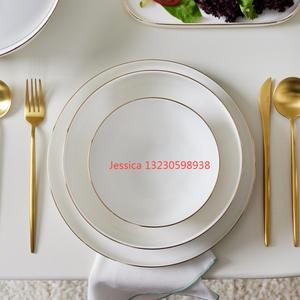 Tangshan Factory Service <span class=keywords><strong>de</strong></span> <span class=keywords><strong>vaisselle</strong></span> en porcelaine osseuse à usage domestique avec design doré pour <span class=keywords><strong>8</strong></span> <span class=keywords><strong>personnes</strong></span> Service <span class=keywords><strong>de</strong></span> <span class=keywords><strong>vaisselle</strong></span> en céramique en porcelaine - Product Image 3
