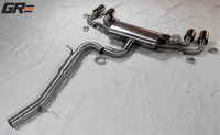 Système d'échappement Catback Valvetronic SS304 pour Volkswagen Golf 8 R 2.0T 2021+ avec sorties quadruples et silencieux intermédiaire arrière