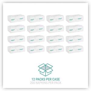 Windsoft 101 Toallas de papel plegables en C en relieve Blanco suave 10 1/10X13 1/5 200/paquete 12 paquetes/cartón para cocina y baño - Product Image 1