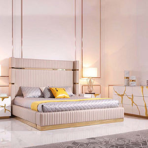 Ensemble de literie pour chambre à coucher confortable et personnalisé Lit doux avec cadre de lit rembourré pour mobilier de chambre à coucher Lit de beauté de style moderne - Product Image 6