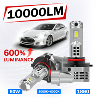 Ampoule de phare LED Gview GLS 9005, corps compact, taille compacte, plug and play, sans modification, 10000 lumens, 12V, refroidissement par ventilateur pour voiture