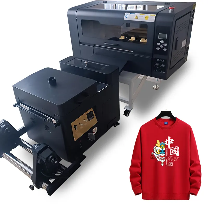 Nuevo modelo A3 A3 + Dtf Impresora con máquina agitadora de polvo Dtf Drucker Xp600 Dtf Impresora textil
