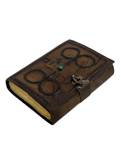 Carnet en cuir Darkhold Damned, gaufré, avec motif pierre maléfique, livre de sorts vierge, couverture rigide écarlate, thème Horreur, Feng Shui, Religieux - Product Image 2