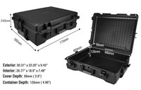 Mallette de protection robuste et grande en plastique étanche pour outils, avec roulettes et doublure intérieure personnalisée, idéale pour les professionnels (OEM)