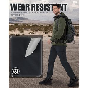 Pantalon cargo de randonnée pour homme 33 000 pieds, 6 poches, résistant à l'eau, léger, Ripstop, tactique, bleu marine, 30W x 32L - Product Image 5