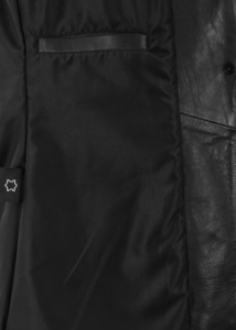 Blazer de Mujer Personalizado 100% Cuero Nappa Negro Genuino, Corte Entallado, Marca Privada OEM/ODM, Estilo Moderno y Lujoso - Product Image 5