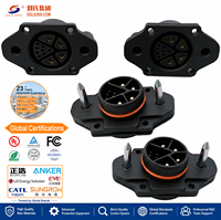 Connecteur d'alimentation empilable personnalisable 4+8 80A IP67 1500V à déconnexion rapide pour stockage d'énergie, contact en laiton, boîtier en nylon, portable