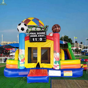 Casa de Brinco Inflable con Temática Deportiva, Castillo Hinchable para Niños con Cancha de Fútbol y Baloncesto para Parques y Eventos Escolares - Product Image 1