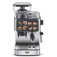 Machine à café expresso automatique 3 en 1 conforme aux normes européennes RAF, machine à café élégante, électrique, 15 bars de pression, écran tactile